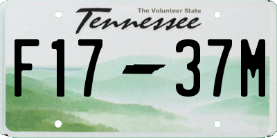 TN license plate F1737M