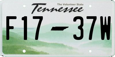 TN license plate F1737W