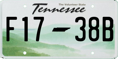 TN license plate F1738B
