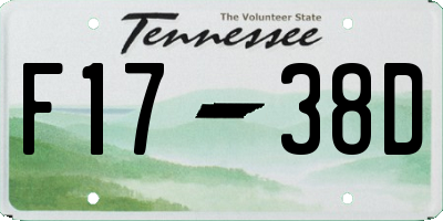 TN license plate F1738D