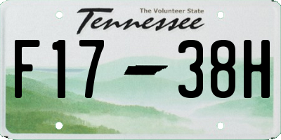 TN license plate F1738H
