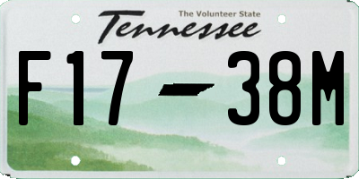 TN license plate F1738M