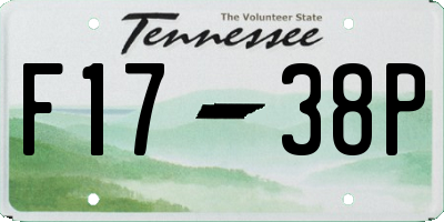 TN license plate F1738P