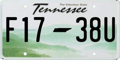 TN license plate F1738U