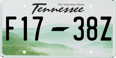 TN license plate F1738Z
