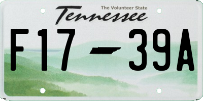 TN license plate F1739A