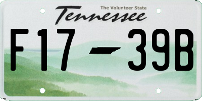TN license plate F1739B