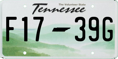 TN license plate F1739G