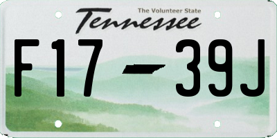TN license plate F1739J