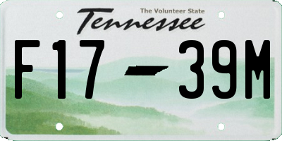 TN license plate F1739M