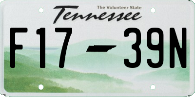 TN license plate F1739N