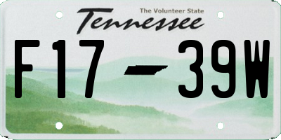 TN license plate F1739W