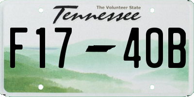 TN license plate F1740B