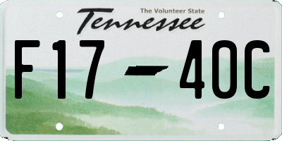 TN license plate F1740C