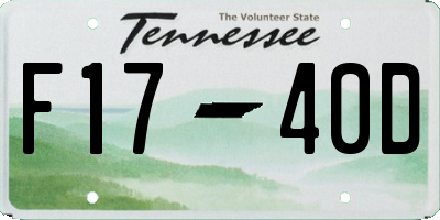 TN license plate F1740D