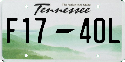 TN license plate F1740L