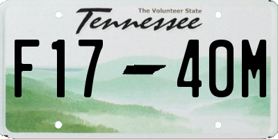 TN license plate F1740M