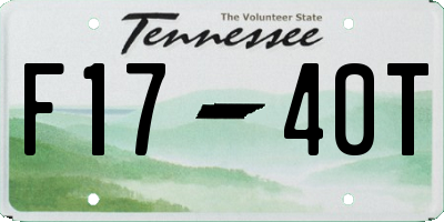 TN license plate F1740T