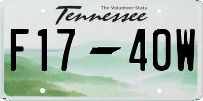 TN license plate F1740W