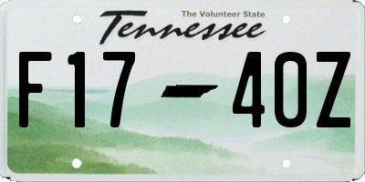 TN license plate F1740Z
