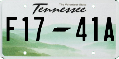 TN license plate F1741A