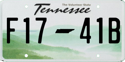 TN license plate F1741B