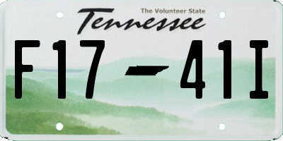 TN license plate F1741I