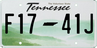 TN license plate F1741J
