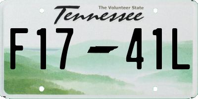 TN license plate F1741L