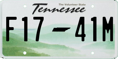 TN license plate F1741M