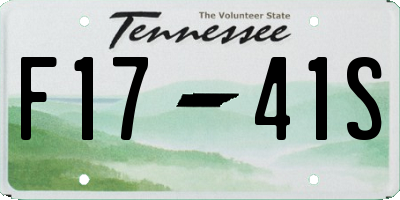TN license plate F1741S