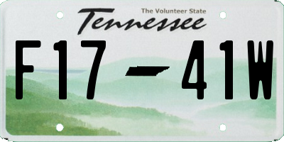TN license plate F1741W