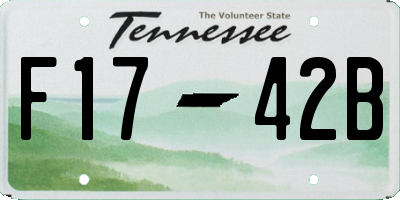 TN license plate F1742B