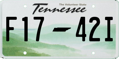 TN license plate F1742I