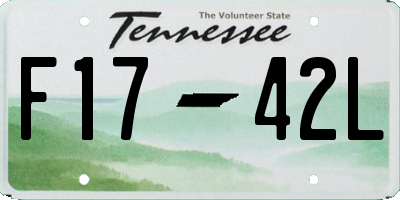 TN license plate F1742L
