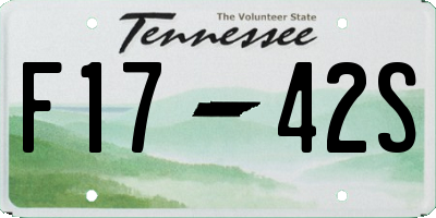TN license plate F1742S