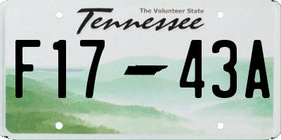 TN license plate F1743A
