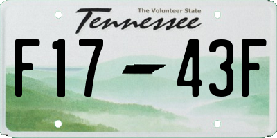 TN license plate F1743F