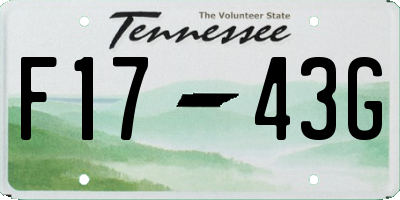 TN license plate F1743G