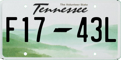 TN license plate F1743L