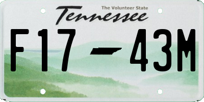 TN license plate F1743M