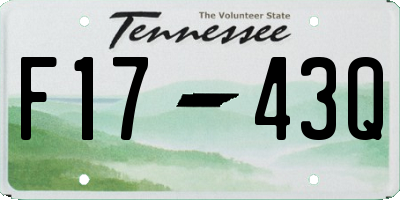 TN license plate F1743Q