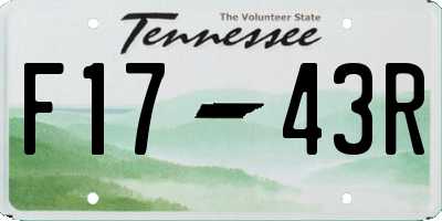 TN license plate F1743R