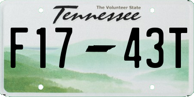 TN license plate F1743T