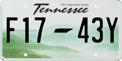 TN license plate F1743Y