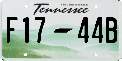 TN license plate F1744B