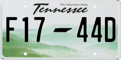 TN license plate F1744D