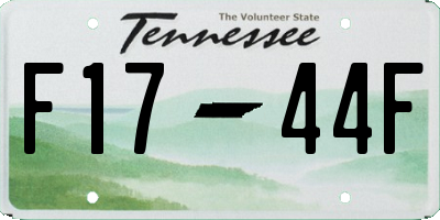 TN license plate F1744F