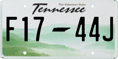 TN license plate F1744J