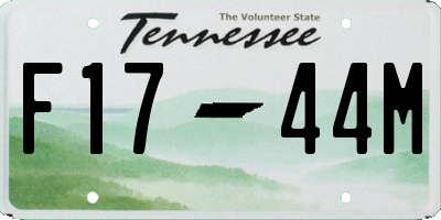 TN license plate F1744M